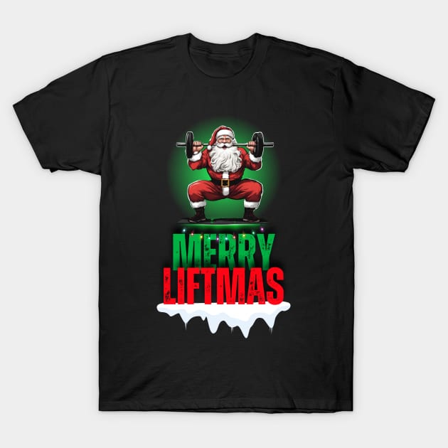 Merry Liftmas T-Shirt by Kenny The Bartender's Tee Emporium